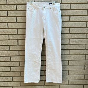 Jockey Person to Person White Straight Leg Jeans Stretch Sz 8
